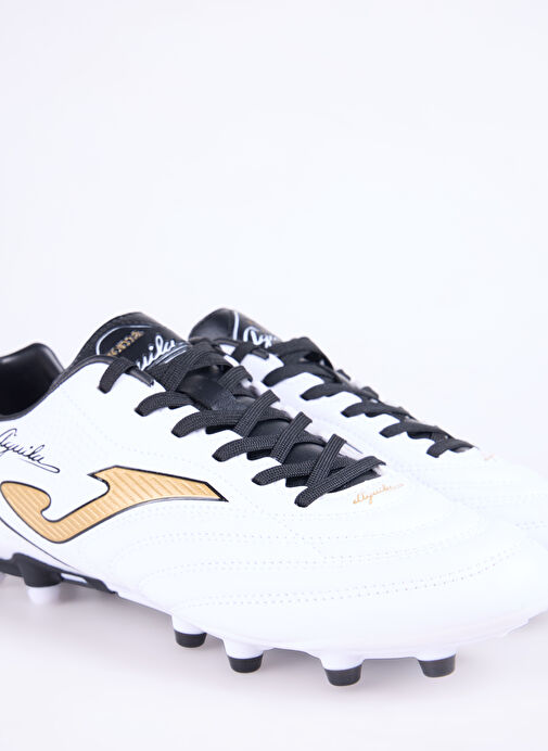 Joma AGUILA 2502 WHITE GOLD FIRM GROUND Beyaz Erkek Futbol Ayakkabısı - Görsel 6