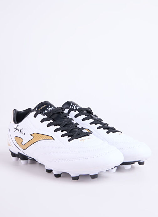 Joma AGUILA 2502 WHITE GOLD FIRM GROUND Beyaz Erkek Futbol Ayakkabısı - Görsel 3