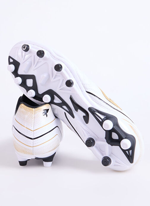 Joma AGUILA 2502 WHITE GOLD FIRM GROUND Beyaz Erkek Futbol Ayakkabısı - Görsel 5
