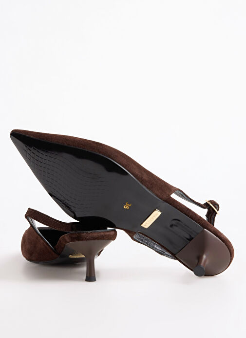 Fabrika Kahverengi Kadın Deri Topuklu Ayakkabı D-KITTEN-ILSA-KAHVE - Görsel 5