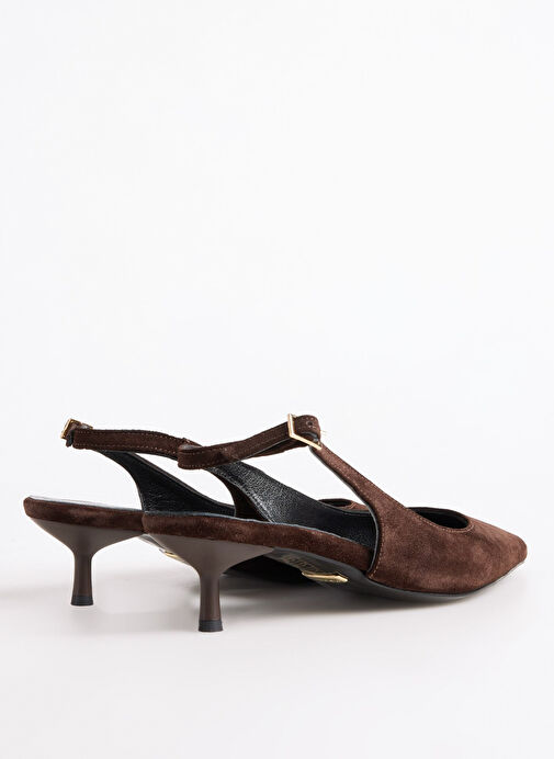 Fabrika Kahverengi Kadın Deri Topuklu Ayakkabı D-KITTEN-ILSA-KAHVE - Görsel 4