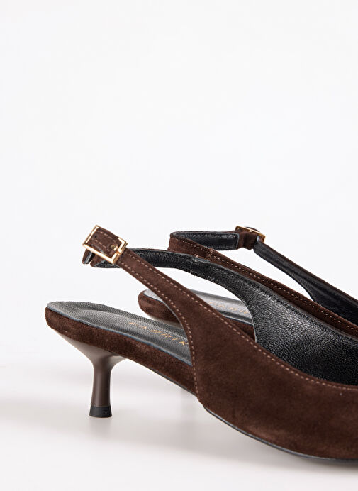 Fabrika Kahverengi Kadın Deri Topuklu Ayakkabı D-KITTEN-ILSA-KAHVE - Görsel 6