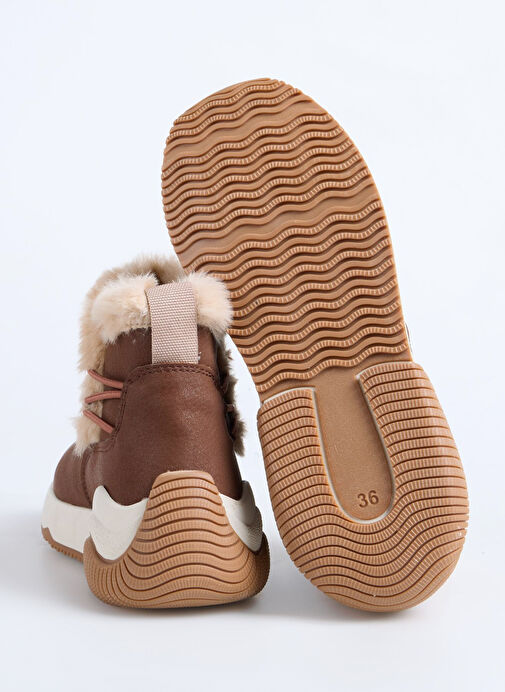 F By Fabrika Kahverengi Kadın Bot TULY - Görsel 5