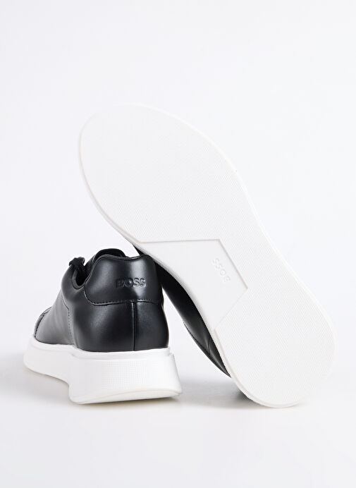 BOSS Siyah Erkek Deri Sneaker Bulton - Görsel 5