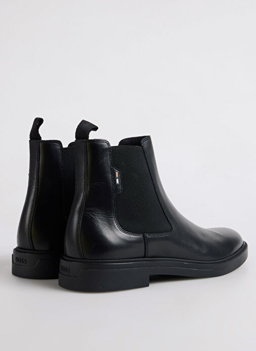 BOSS Siyah Erkek Deri Bot Calev - Görsel 4