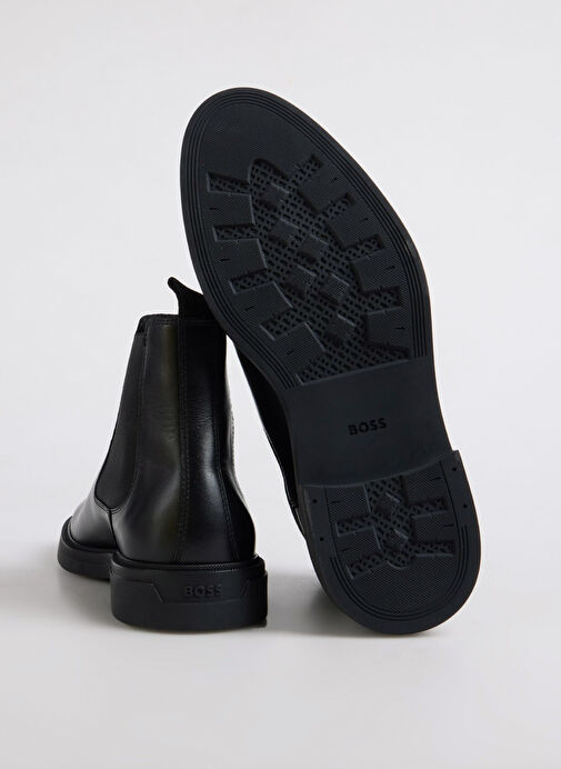 BOSS Siyah Erkek Deri Bot Calev - Görsel 5