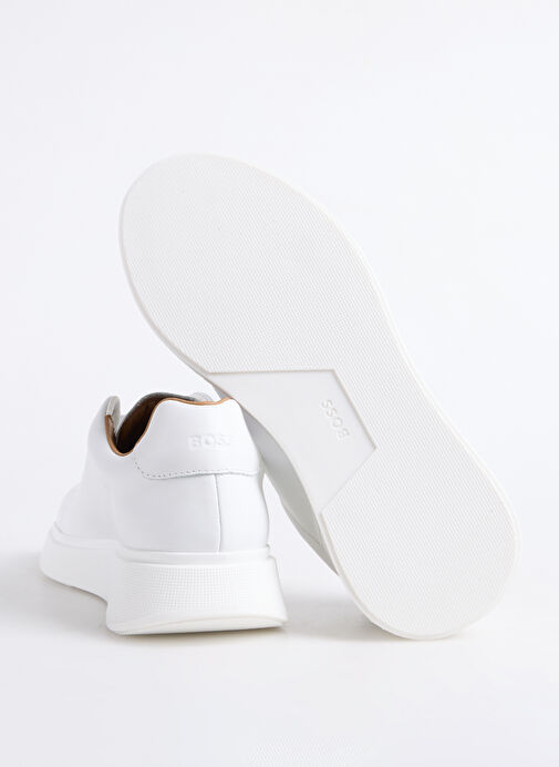 BOSS Beyaz Erkek Deri Sneaker Bulton - Görsel 5