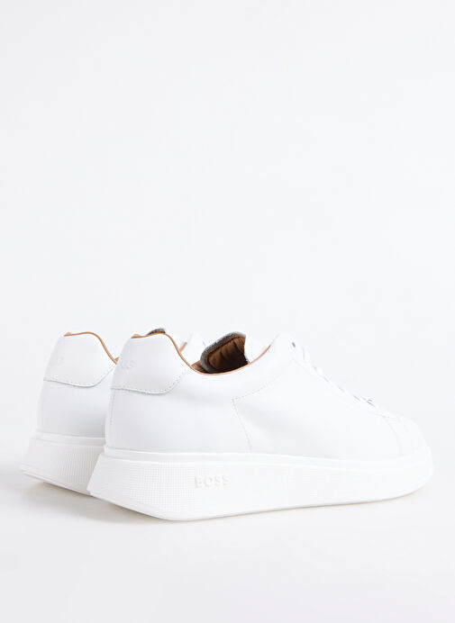 BOSS Beyaz Erkek Deri Sneaker Bulton - Görsel 4