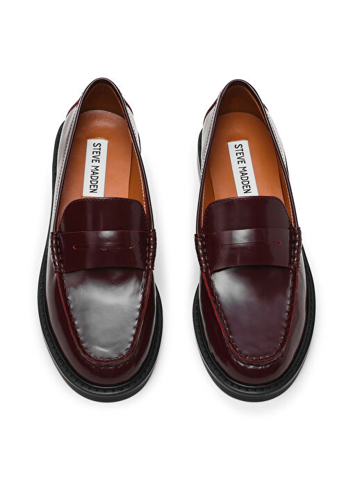 Steve Madden Bordo Kadın Deri Loafer ADISON - Görsel 4