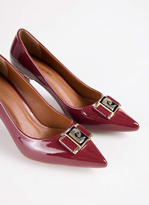 Pierre Cardin Bordo Kadın Topuklu Ayakkabı PC-54966 - Görsel 6