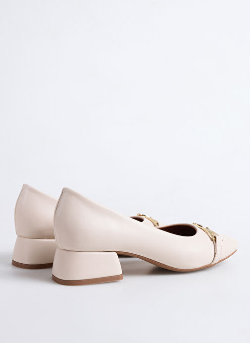 Pierre Cardin Ekru Kadın Topuklu Ayakkabı PC-55128 - Görsel 4