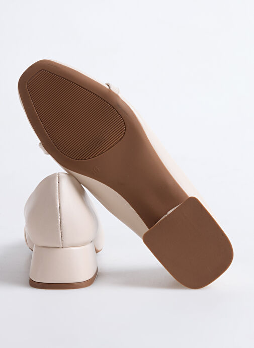 Pierre Cardin Ekru Kadın Topuklu Ayakkabı PC-55128 - Görsel 5