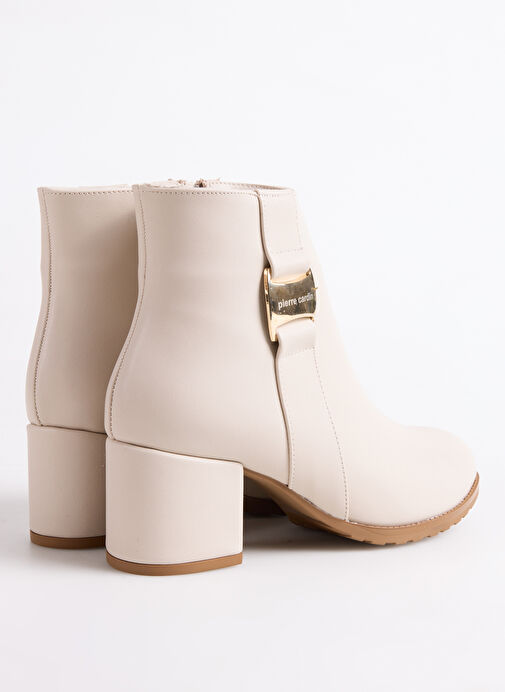 Pierre Cardin Ekru Kadın Topuklu Bot PC-55109 - Görsel 4