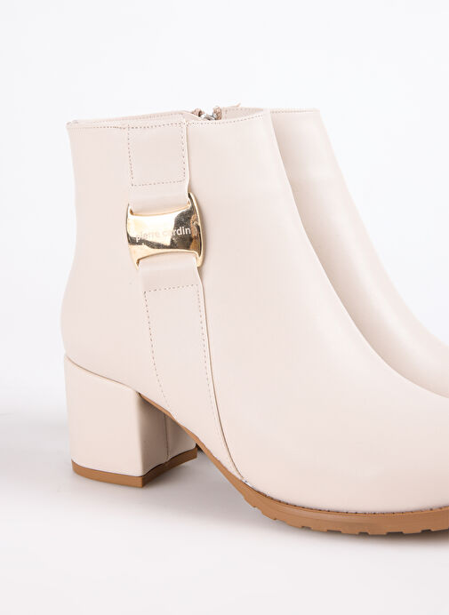 Pierre Cardin Ekru Kadın Topuklu Bot PC-55109 - Görsel 6