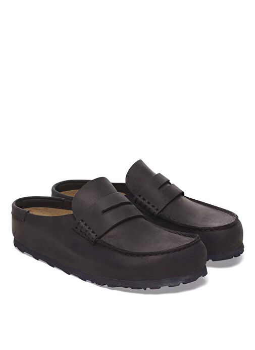 Birkenstock Siyah Kadın Deri Loafer 1029694 - Görsel 6