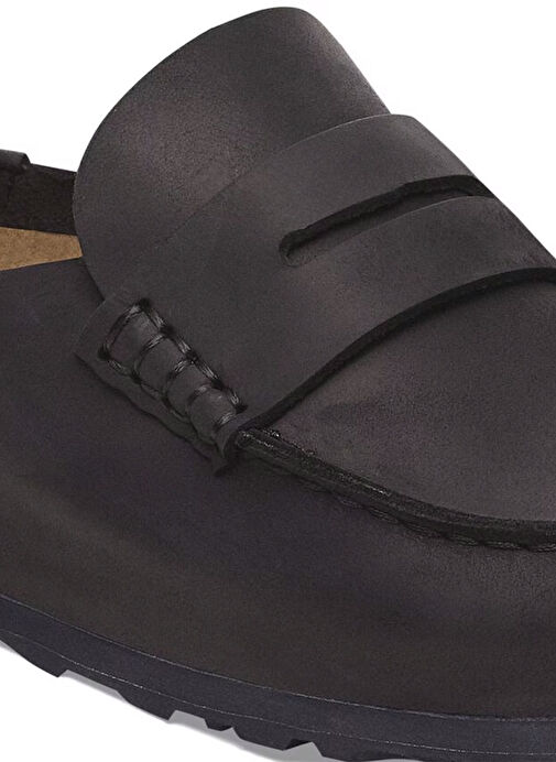 Birkenstock Siyah Kadın Deri Loafer 1029694 - Görsel 7