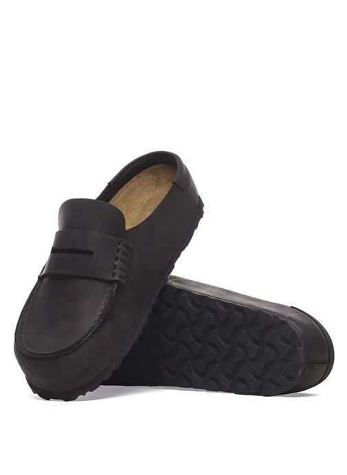 Birkenstock Siyah Kadın Deri Loafer 1029694 - Görsel 4