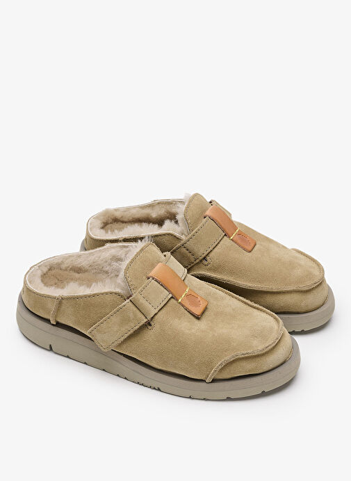 Satorisan Bej Erkek Süet Terlik UWABAKI CLOG (1030204) - Görsel 3