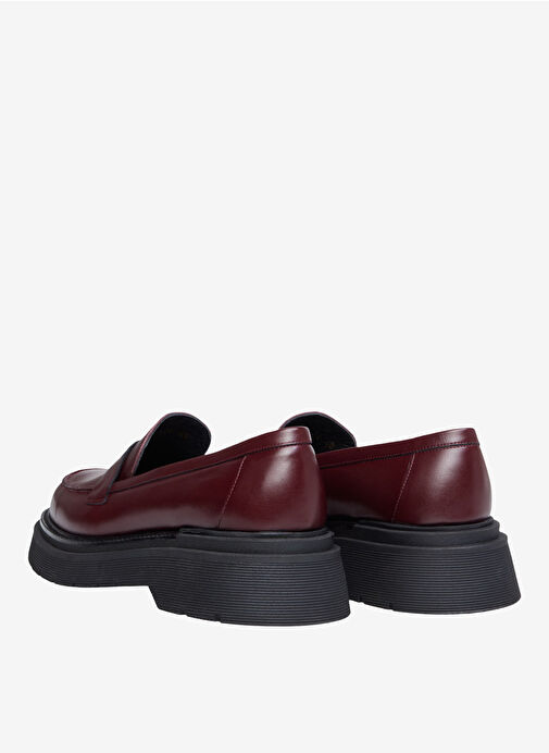 Ted Baker Bordo Kadın Deri Loafer Z10109 - Görsel 4