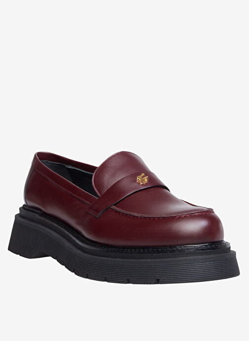 Ted Baker Bordo Kadın Deri Loafer Z10109 - Görsel 3