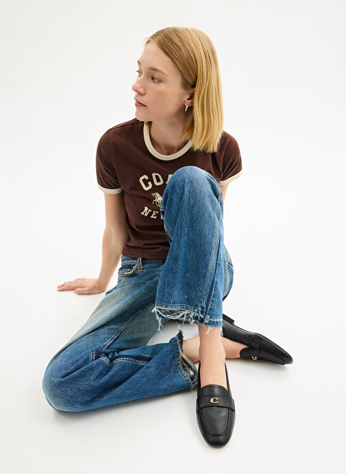 Coach Siyah Kadın Loafer CCD67BLK - Görsel 8