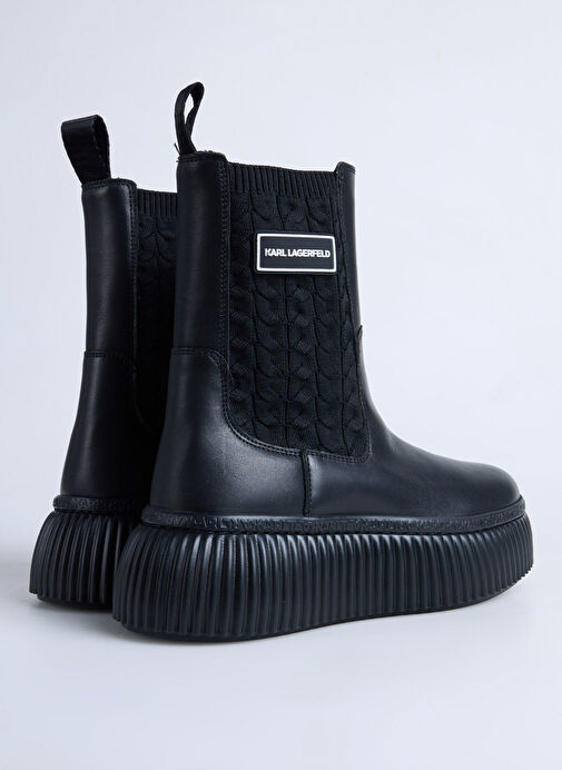 KARL LAGERFELD Siyah Kadın Deri Bot KL4236540X - Görsel 4