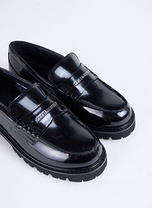 KARL LAGERFELD Siyah Kadın Deri Loafer KL42224000 - Görsel 6