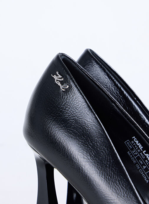 KARL LAGERFELD Siyah Kadın Deri Topuklu Ayakkabı KL32011100 - Görsel 6