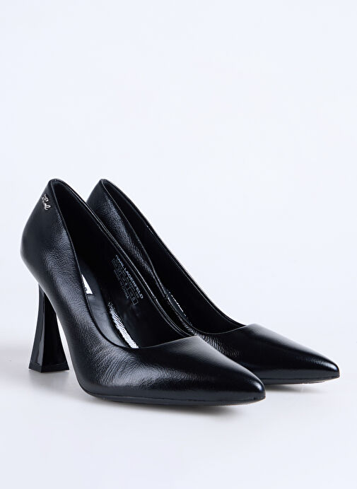 KARL LAGERFELD Siyah Kadın Deri Topuklu Ayakkabı KL32011100 - Görsel 3