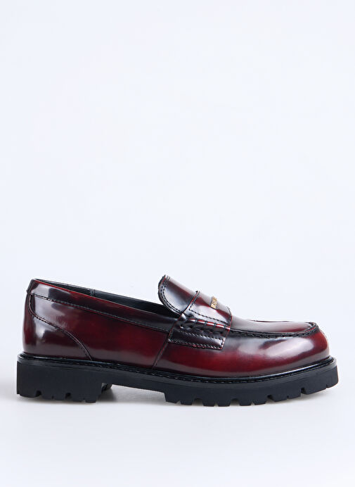 KARL LAGERFELD Bordo Kadın Deri Loafer KL422240NN - Görsel 2
