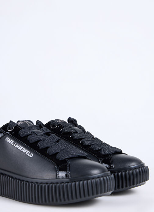 KARL LAGERFELD Siyah Kadın Deri Sneaker KL6622000X - Görsel 6