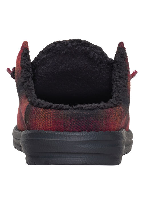Hey Dude Kırmızı Erkek Günlük Ayakkabı Wally Slip Cozy Plaid - Görsel 7