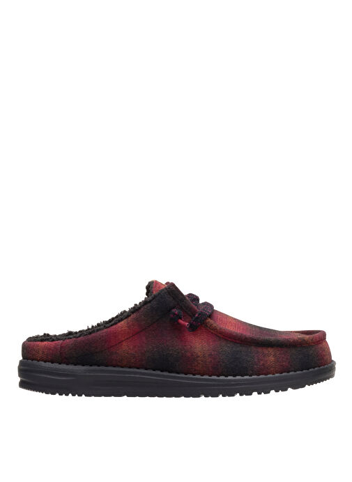 Hey Dude Kırmızı Erkek Günlük Ayakkabı Wally Slip Cozy Plaid - Görsel 2