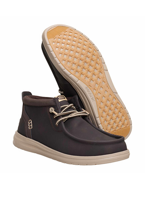 Hey Dude Kahverengi Erkek Bot Wally Mid GripR Classic - Görsel 4