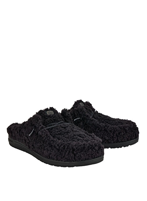 Hey Dude Siyah Erkek Yün Günlük Ayakkabı Wally Slipper - Görsel 4