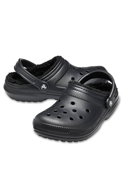 Crocs Siyah Erkek Terlik Classic Lined Clog - Görsel 5
