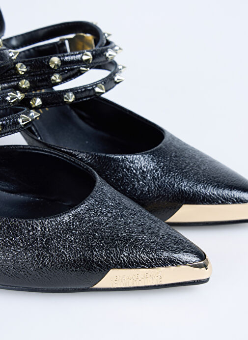 Versace Jeans Couture Siyah Kadın Topuklu Ayakkabı 79VA3S55899 - Görsel 6