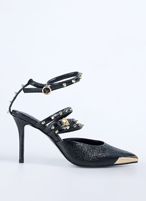 Versace Jeans Couture Siyah Kadın Topuklu Ayakkabı 79VA3S55899 - Görsel 2