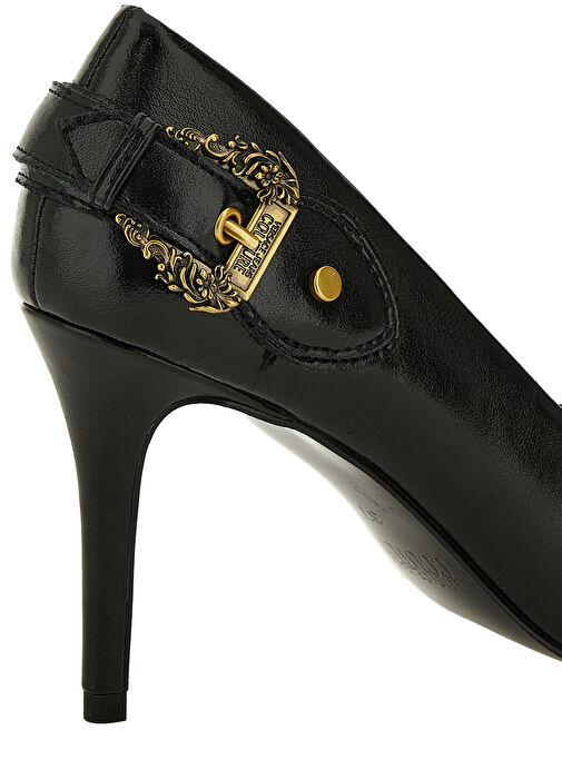 Versace Jeans Couture Siyah Kadın Topuklu Ayakkabı 79VA3S56899 - Görsel 5