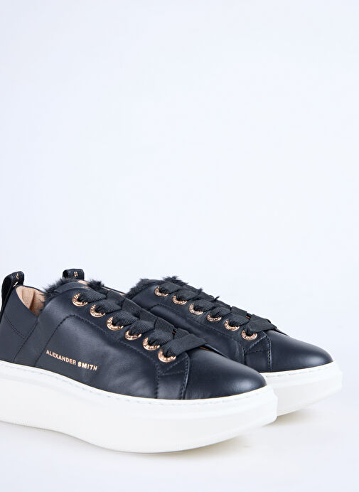 Alexander Smith Siyah Kadın Deri Sneaker WEMBLEY FOLDED WOMAN - Görsel 6