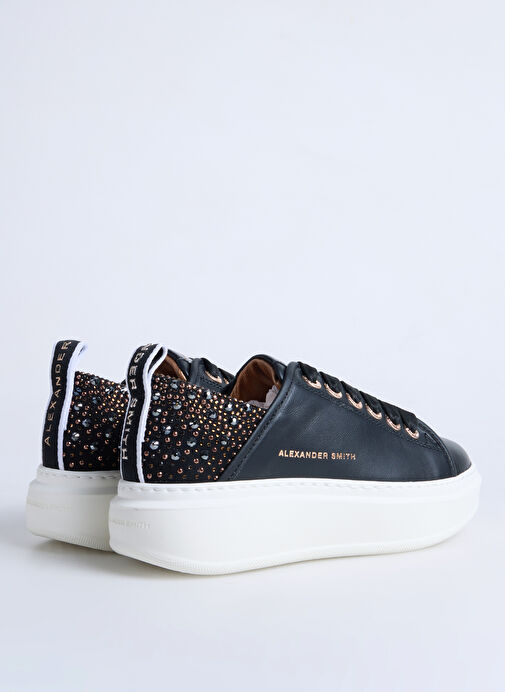 Alexander Smith Siyah Kadın Deri Sneaker WEMBLEY WOMAN - Görsel 4
