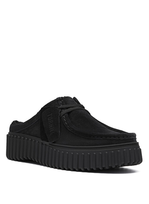 Clarks Unisex Süet Terlik Torhill Mule - Görsel 4