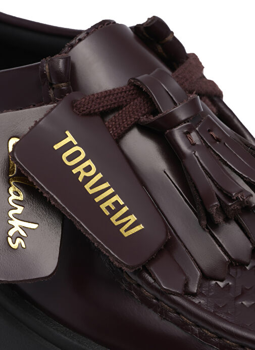 Clarks Bordo Kadın Deri Casual Ayakkabı Torview W - Görsel 9