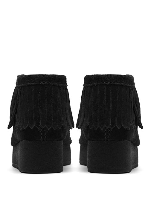 Clarks Siyah Kadın Süet Bot WBWedge Fringe - Görsel 7