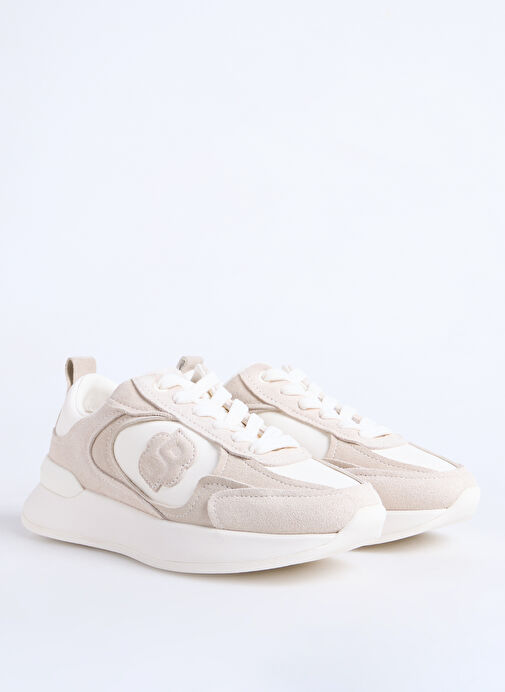BOSS Bej Kadın Sneaker B Icon_Runn_sdnap - Görsel 3