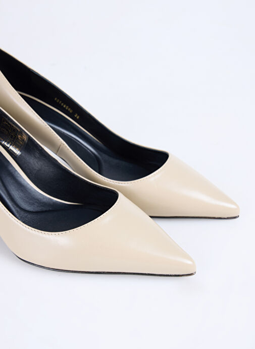 BOSS Bej Kadın Topuklu Ayakkabı Gracey_Pump70_NA - Görsel 6