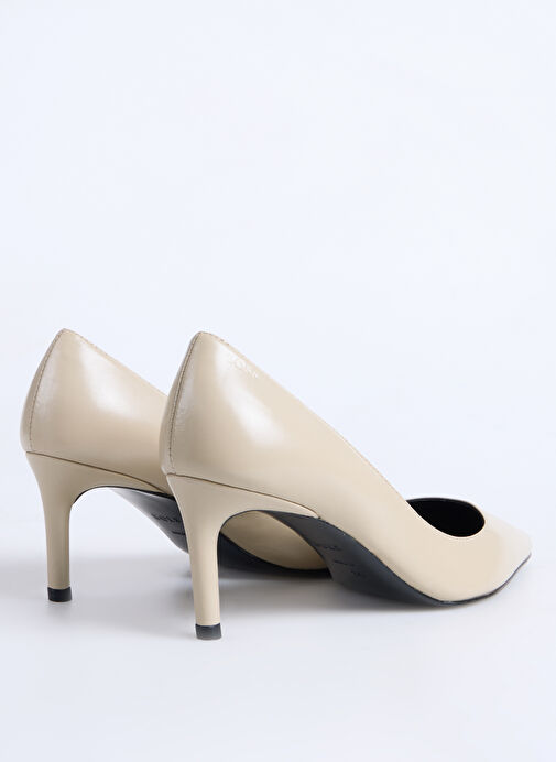 BOSS Bej Kadın Topuklu Ayakkabı Gracey_Pump70_NA - Görsel 4
