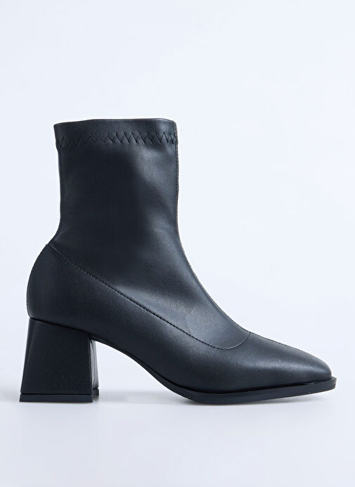 F By Fabrika Siyah Kadın Topuklu Bot FOLEY - Görsel 2