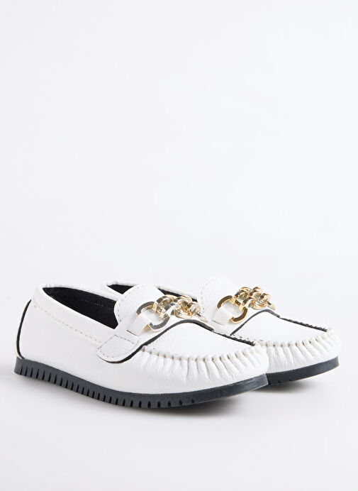 F By Fabrika Beyaz Kadın Loafer INEL - Görsel 3