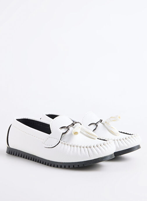 F By Fabrika Beyaz Kadın Loafer EMAI - Görsel 3